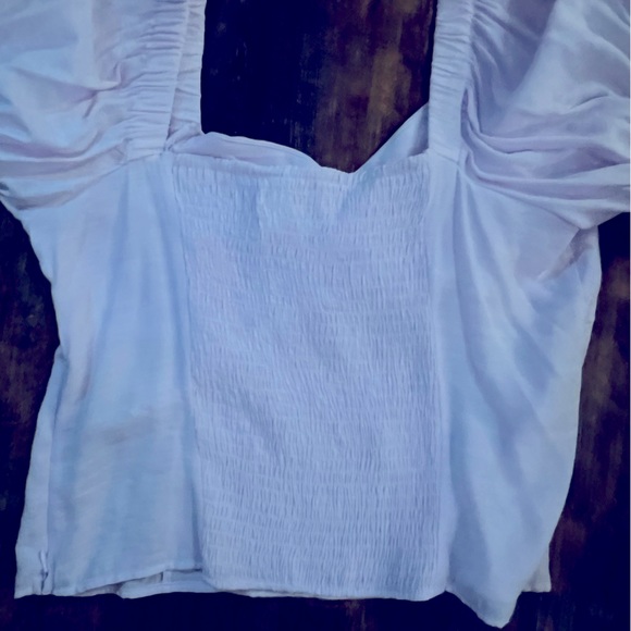 Nine West peasant blouse NWOT size XL cropped at waste, can be worn off shoulder - Picture 1 of 5
